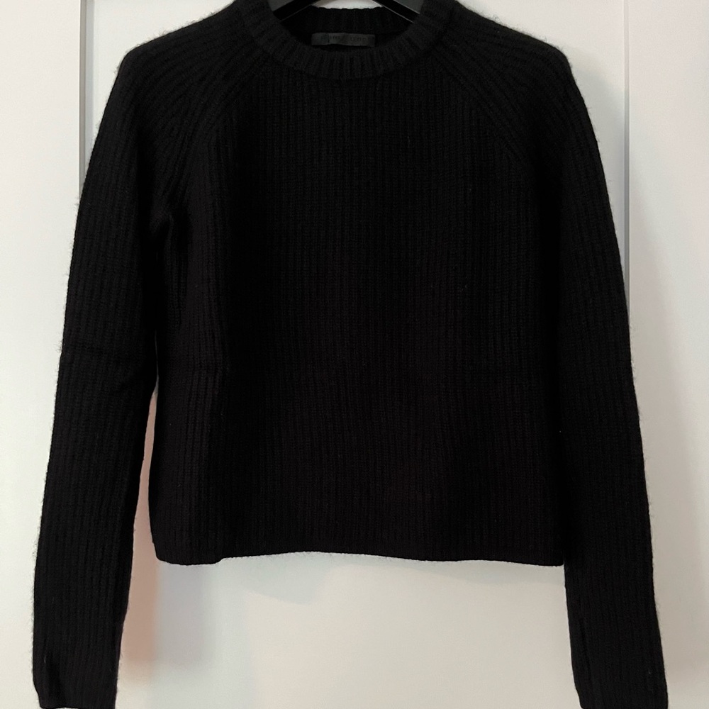 Jenni Kayne Cashmere Fisherman Sweater size XS Black